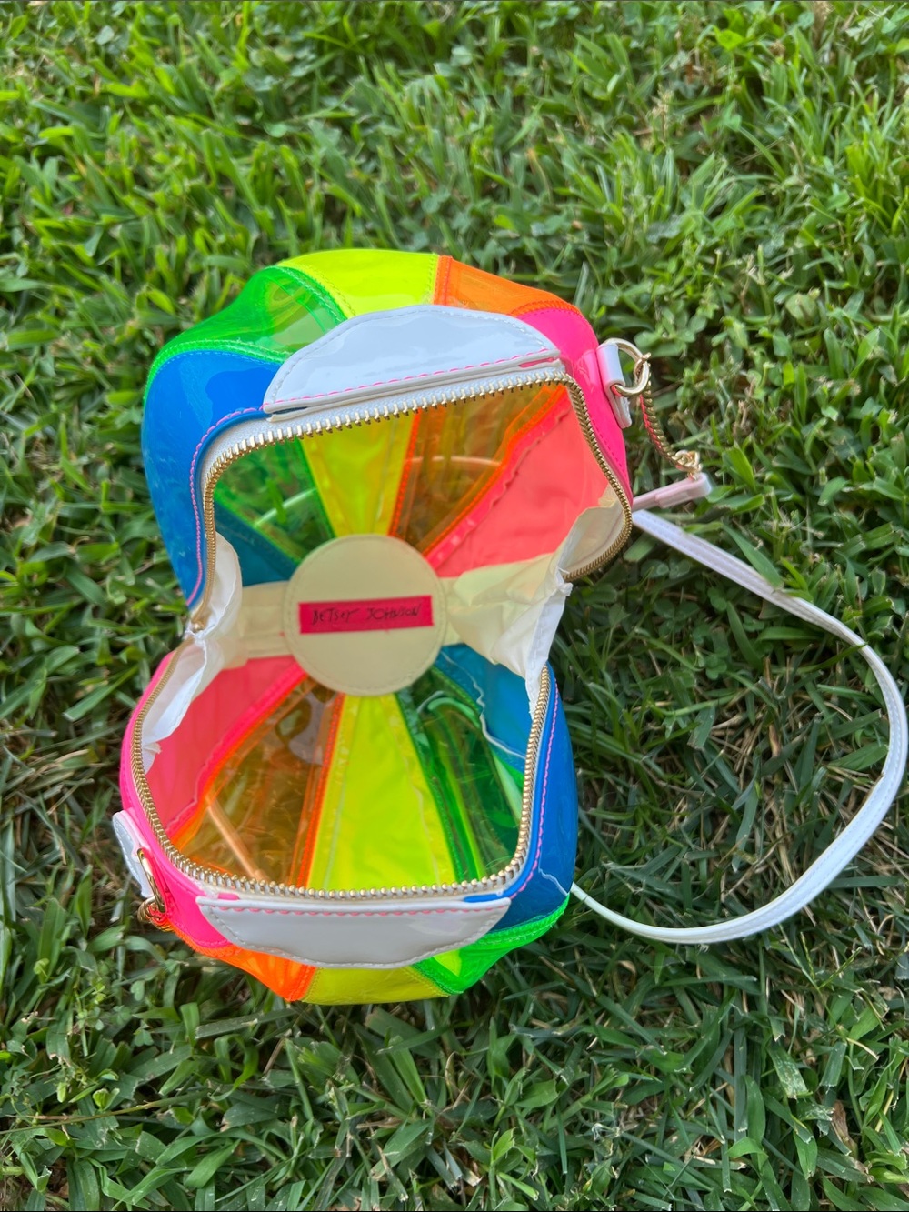 Betsey Johnson Neon Beach Ball Crossbody Bag - Multicolor - Picture 3 of 4